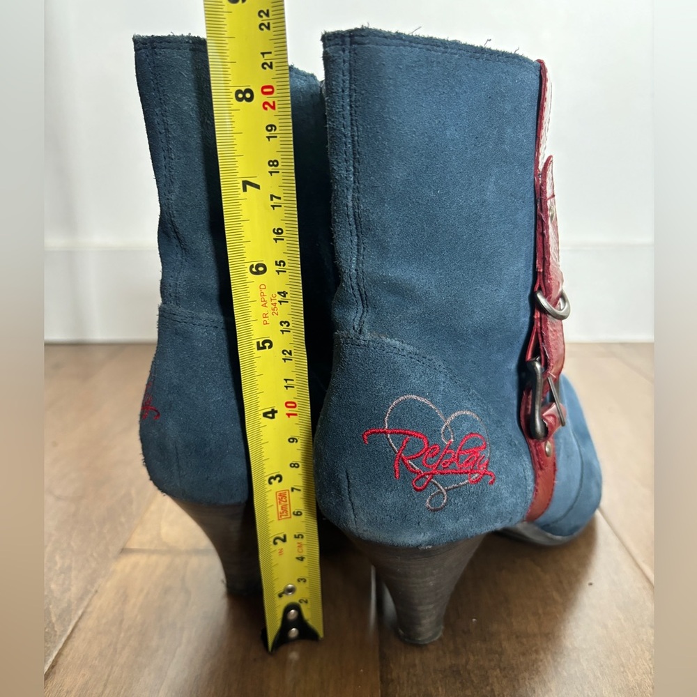 Replay Blue Suede Booties - Picture 7 of 10